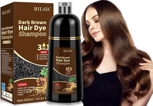 Dark brown hair dye - dark, shampoo