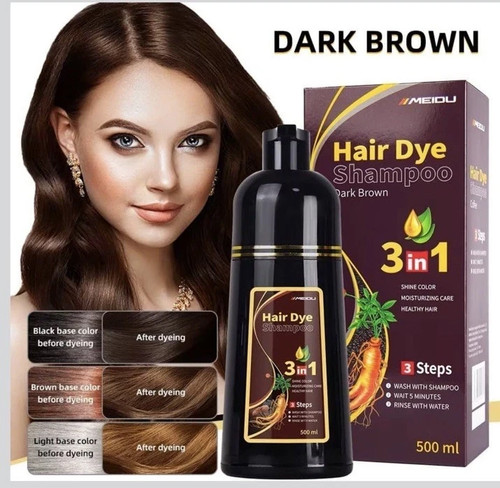 Black hair dye - shampoo, in