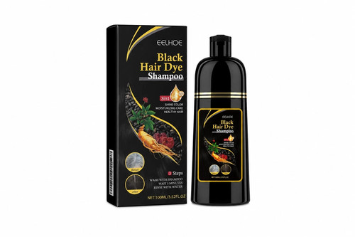 Black hair dye shampoo 1 - black,