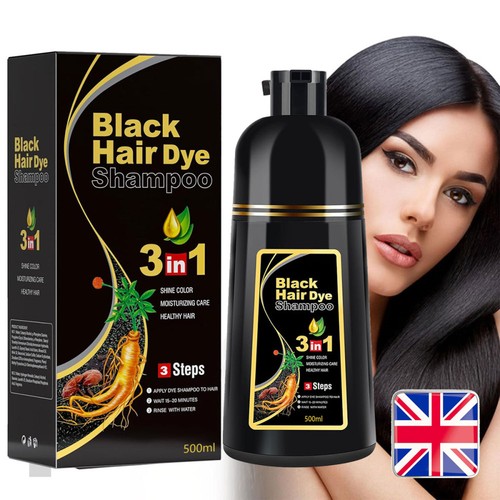 Black hair dye - shampoo, 3-in-1