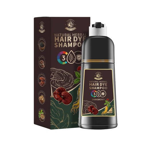Black hair dye shampoo 1 - shampoo, in
