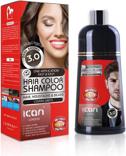 Hair color shampoo dark brown - dark,