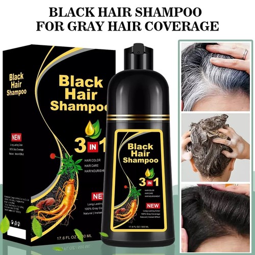 Black hair dye shampoo - 3,