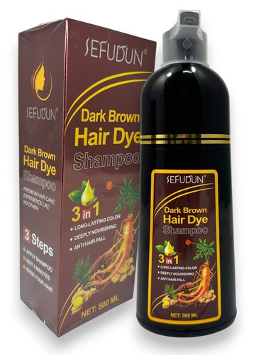 Dark brown hair dye - dye, shampoo