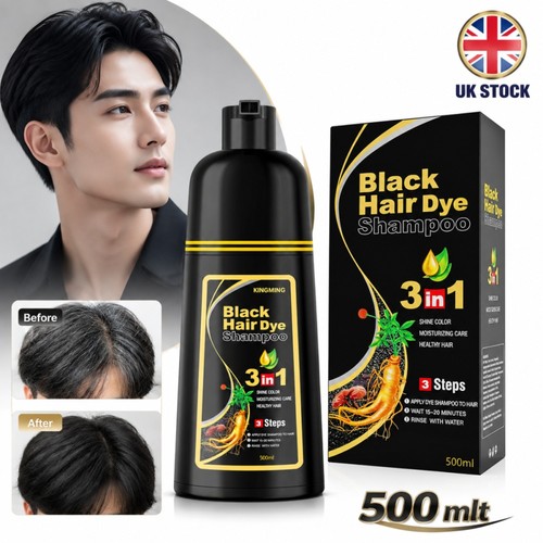 Black hair dye shampoo for - black,