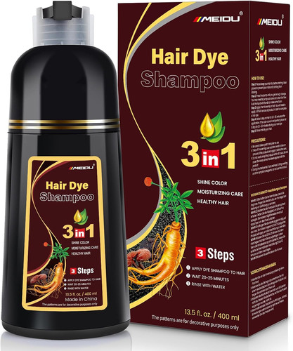 Dark brown hair dye shampoo - dark,