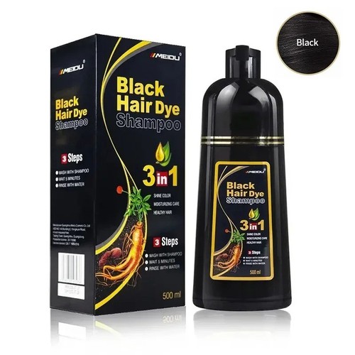 Black hair dye - hair, men
