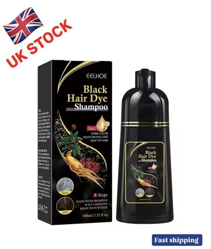Black hair dye - black, shampoo