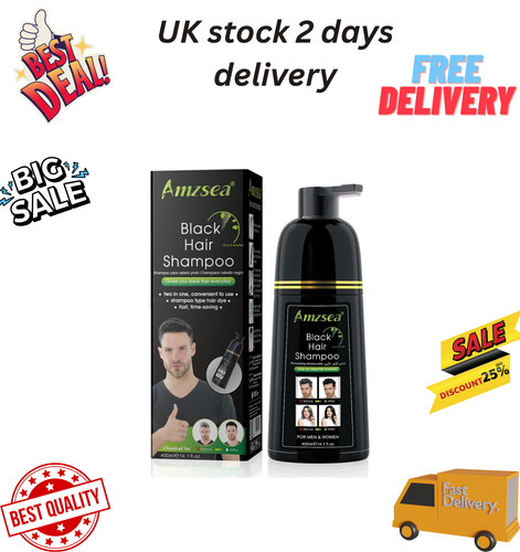 Instant black hair shampoo