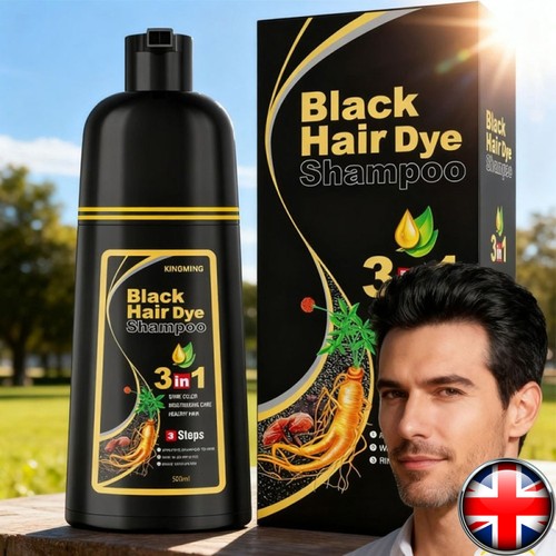Black hair dye shampoo - shampoo, for