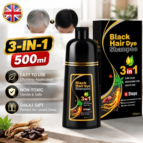 Black hair dye - hair, shampoo