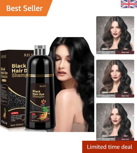 500ml black hair dye shampoo - 500ml, 3