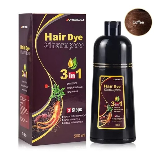 Black hair dye shampoo - dye, 3