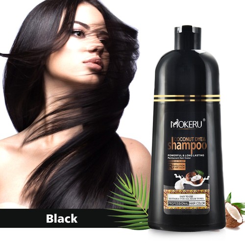 Black hair colour shampoo - black,