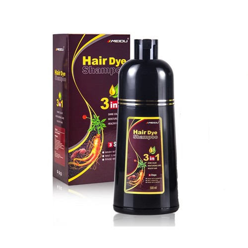 Black hair dye shampoo - hair, 1