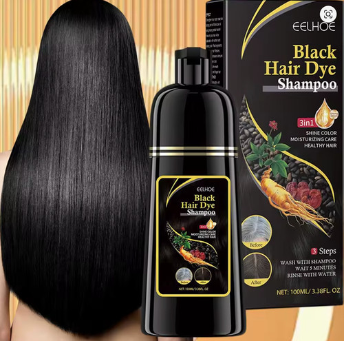 Black hair colour shampoo - hair,