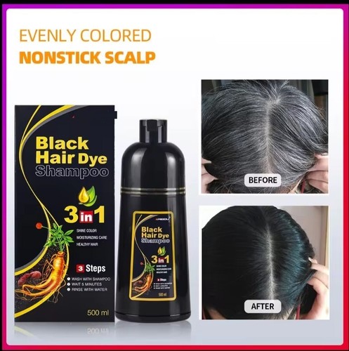 Black hair dye - black,