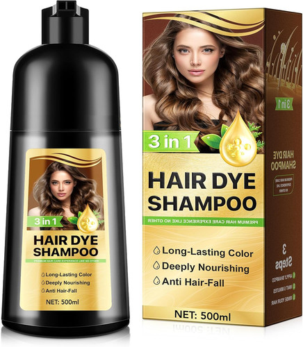 Brown hair dye shampoo 1 - brown,