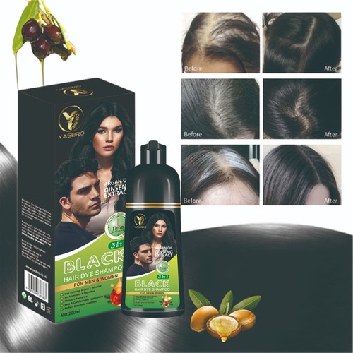 Black hair colour - black,
