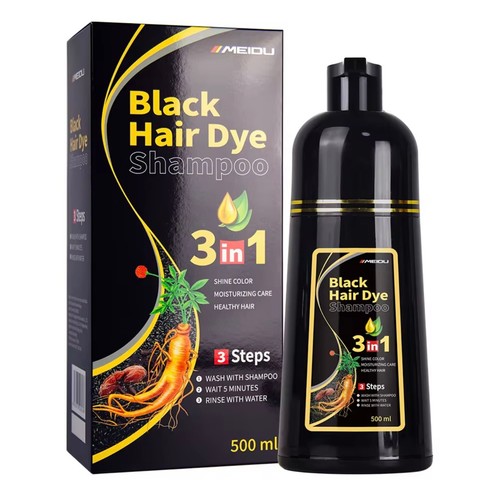 Black hair dye shampoo 1 - dye,