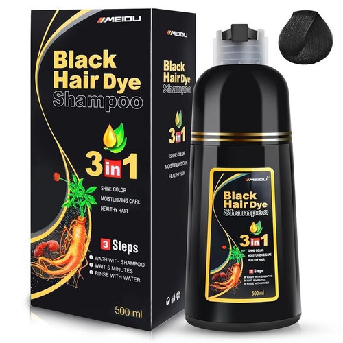 Black hair dye shampoo - 3, in