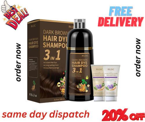 Dark brown hair dye shampoo - brown,