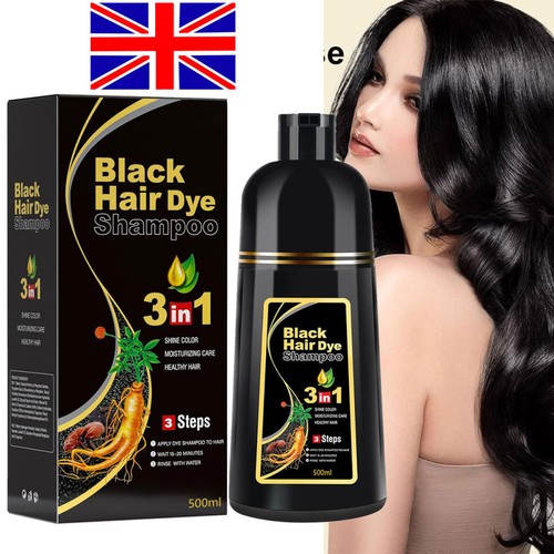 Black hair dye - hair, 3-in-1