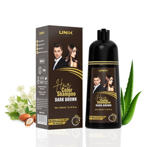Brown hair dye shampoo 200ml - hair,