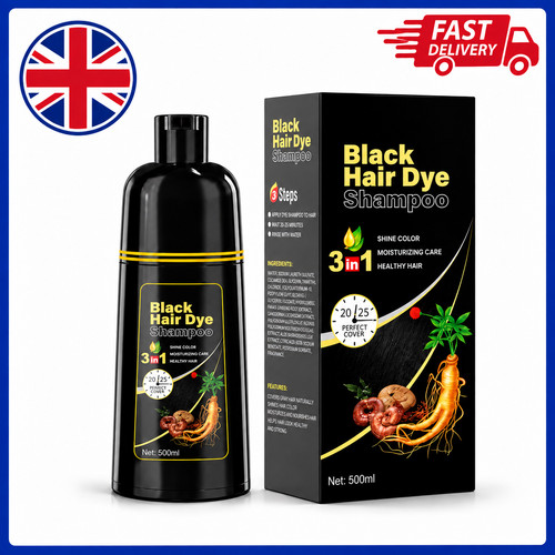 Black hair dye shampoo 1 - shampoo, 3