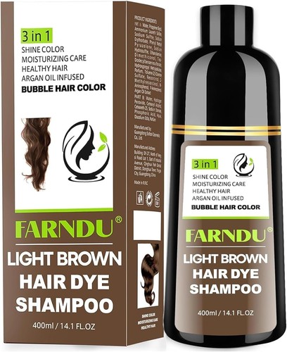 Light brown hair dye shampoo - brown,