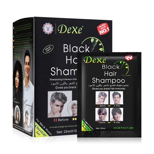 50pcs black hair shampoo - black,