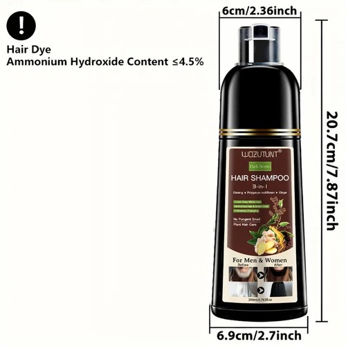 Black hair colour shampoo - hair, for