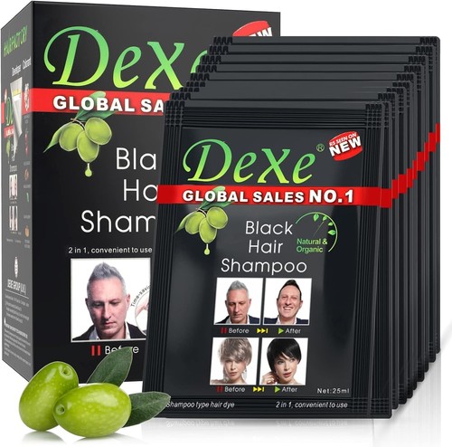 Black hair shampoo - black, instant