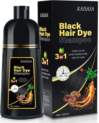 Black hair dye shampoo - hair, shampoo,