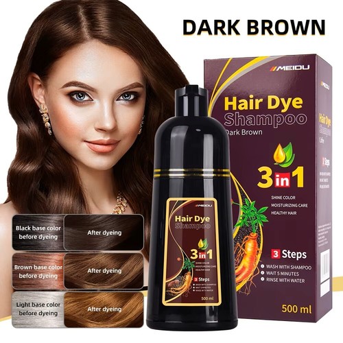 Dark brrown hair dye - hair, shampoo