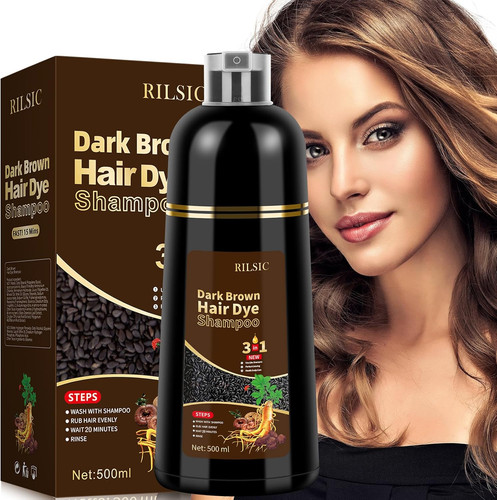 Dark brown hair dye - hair,