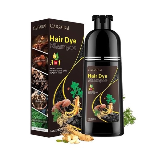 Black hair dye - shampoo, 3-in-1