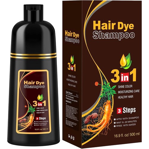 Black hair dye shampoo for - black,