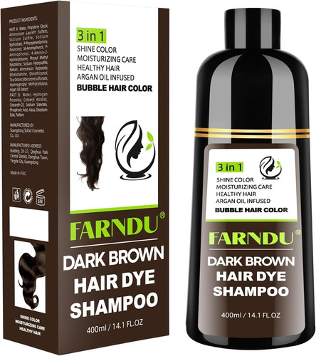 Dark brown hair dye - hair, shampoo